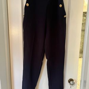 Zara nautical trousers. Black with gold buttons. Size 28/M.